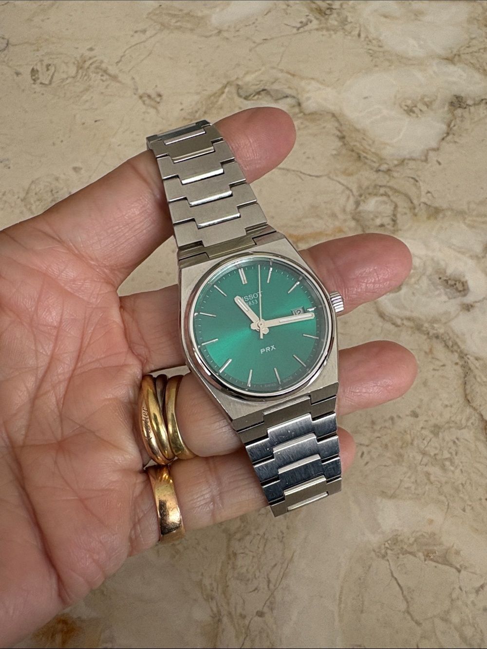 TISSOT PRX 40MM Green Dial Stainless Steel Watch - As New in Box - Picture 4 of 15